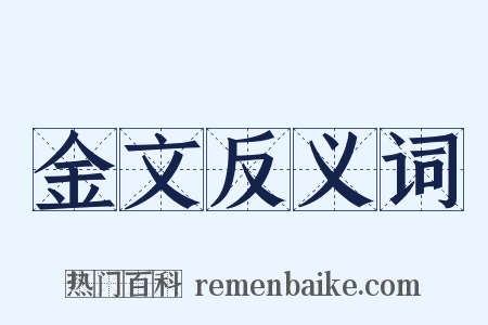 金文反义词是什么意思的图片